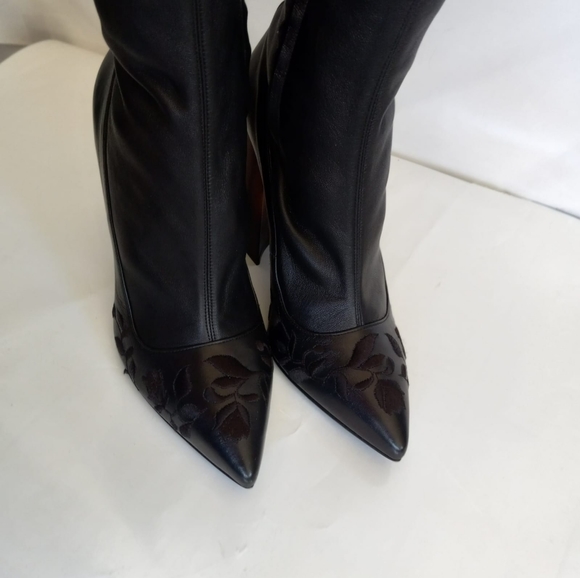 Eugenia Kim 'Jess' Embroidered Pointy Toe Bootie tall boots sz 38 Rare sold out - Picture 14 of 16